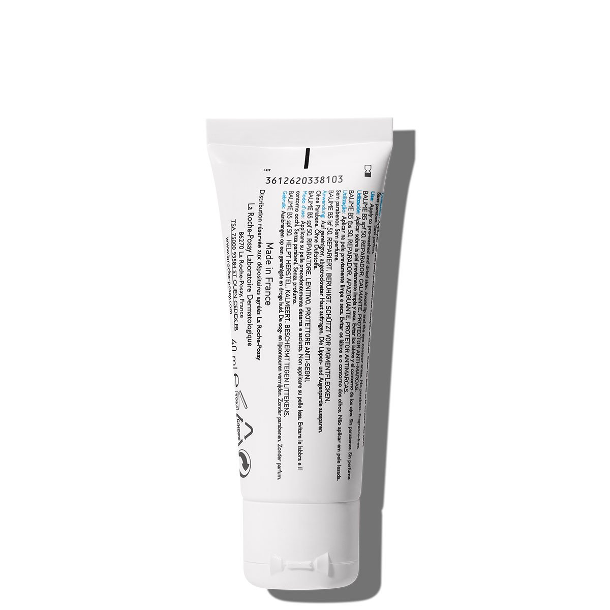 La Roche Posay Termékoldal Meggyengült bőr  Cicaplast Balzsam B5 Spf50 40ml 3337875517300 Hátlap