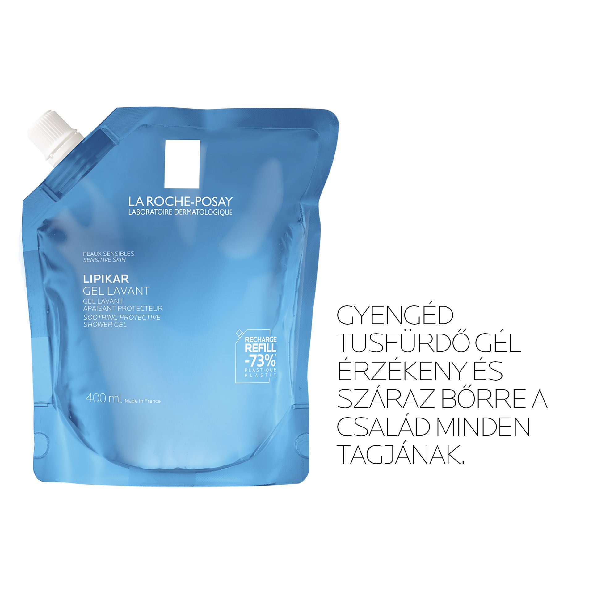 Lipikar Tusfürdő Gél - Környezetkímélő Utántöltő packshot 2