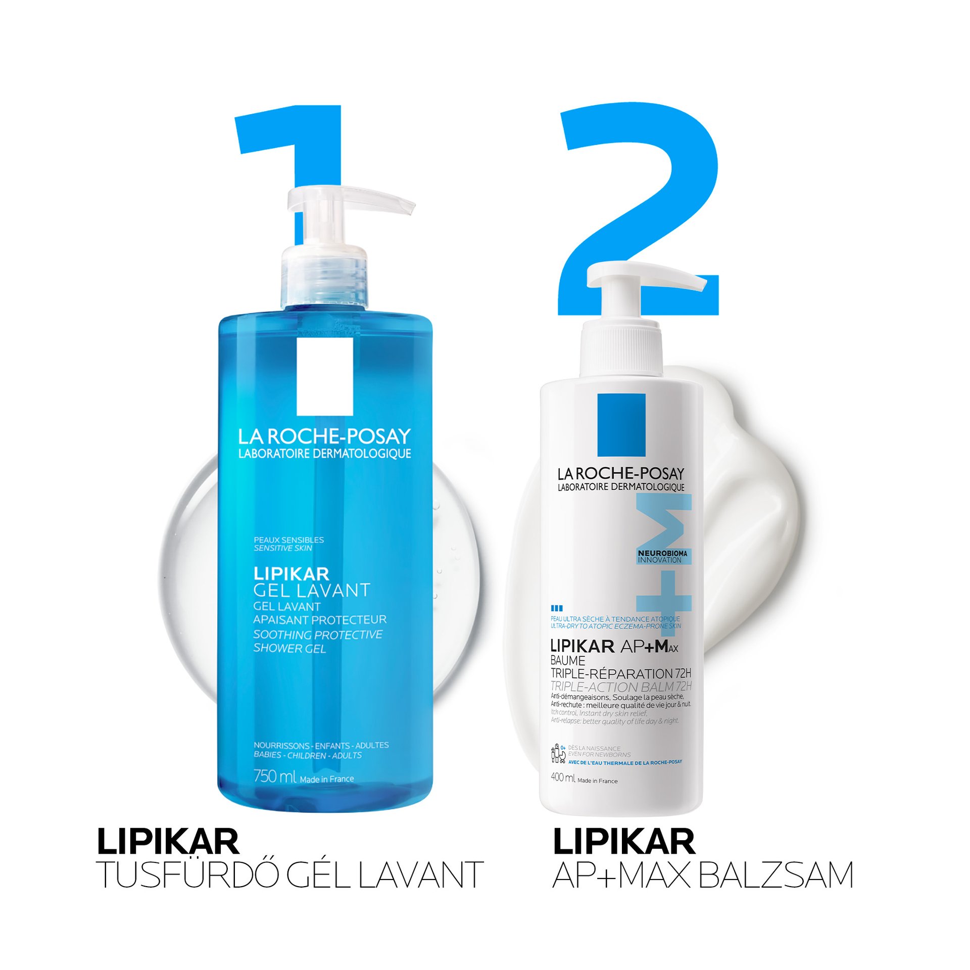 Lipikar Tusfürdő Gél - Környezetkímélő Utántöltő packshot 6