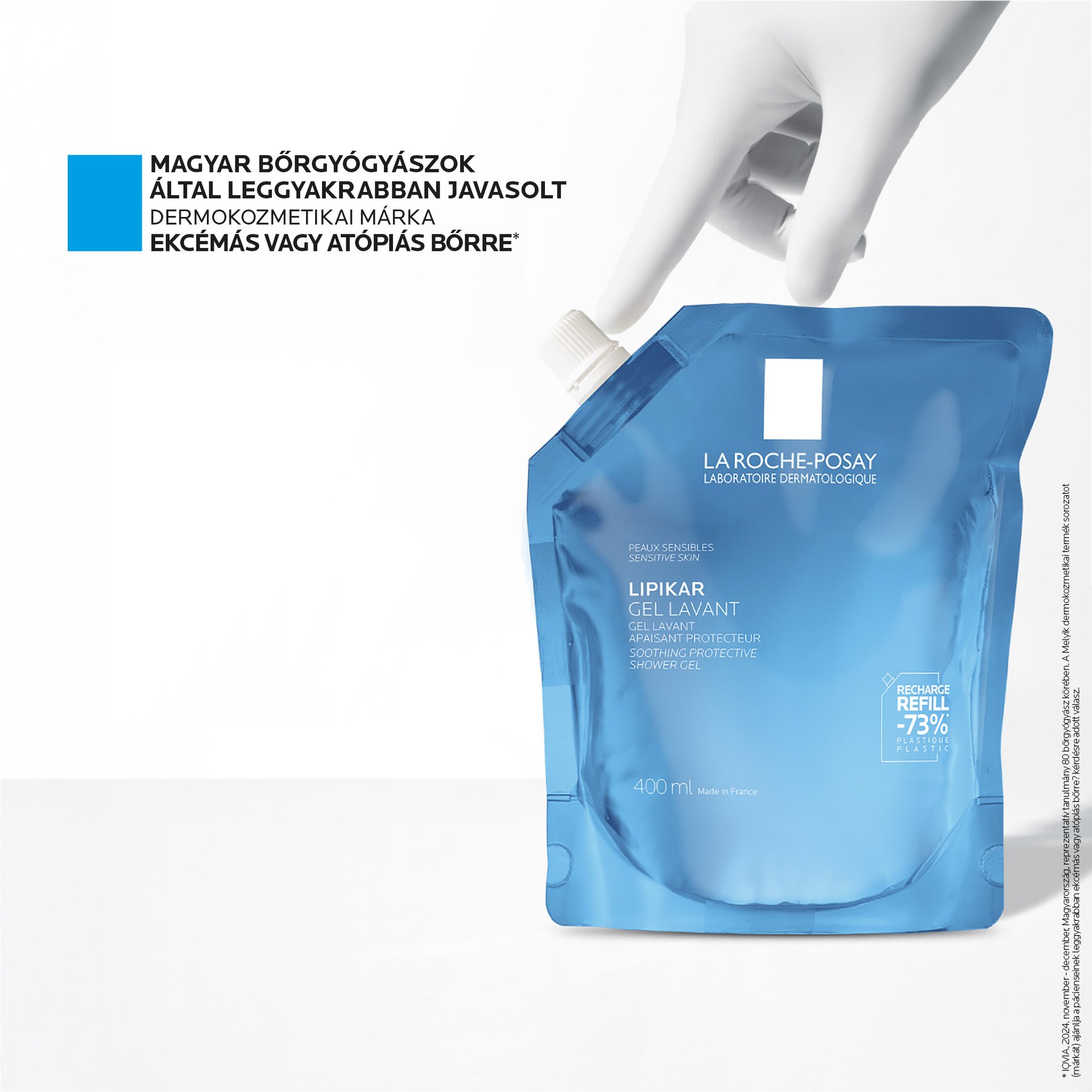 Lipikar Tusfürdő Gél - Környezetkímélő Utántöltő packshot 8