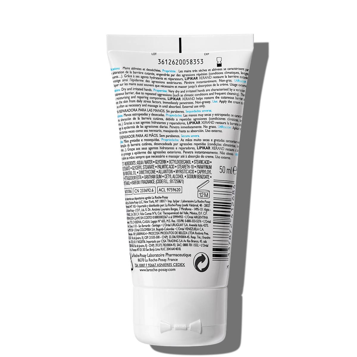 La Roche Posay Testápoló Lipikar Xerand 50ml 3337872412684 hátulnézet